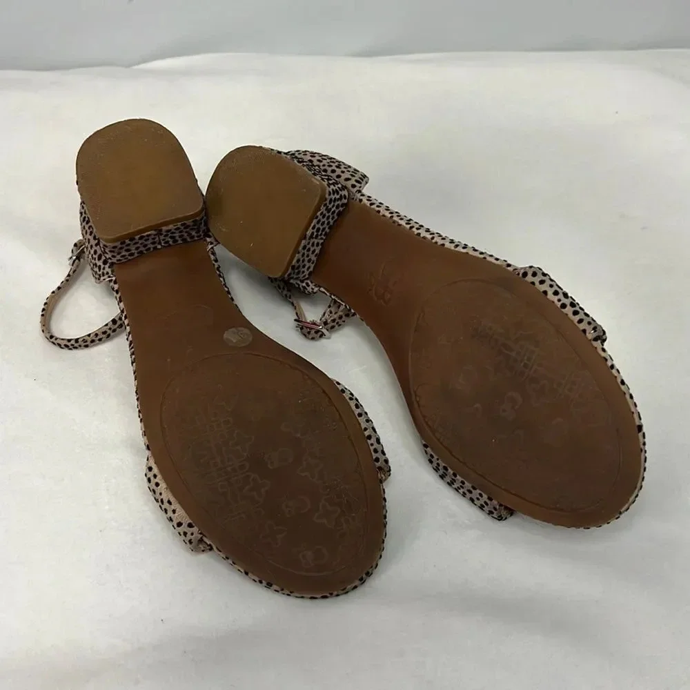 GB Gianni Bini Girls | Heeled Ankle Strap Sandal Open Toe Cheetah Print size 3